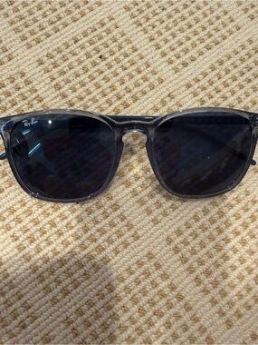 Ray-Ban Clear Frame Black Lens Sunglasses